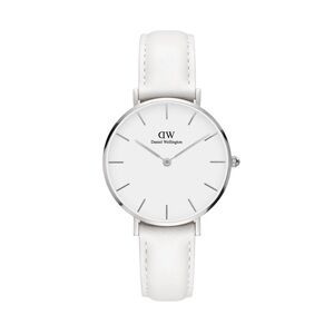 NWT Daniel Wellington watch comes with 2 straps - white leather/silver